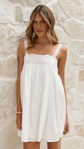 Lacey Mini Dress - White