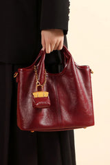 Red Chic Commuter Bag Handheld Shoulder Crossbody Bag